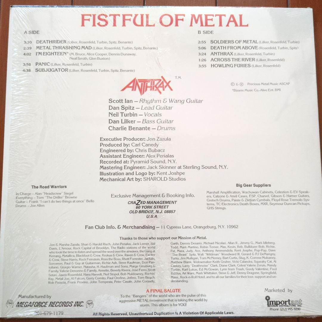 【本国Megaforce盤】Anthrax / Fistful Of l
