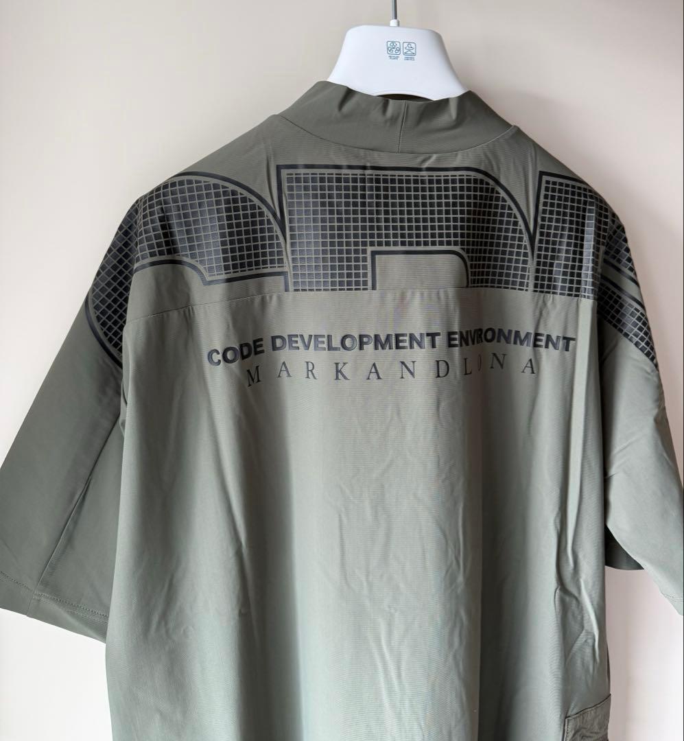 新品 ★ MARK&LONA モックネック シャツ マーク&ロナ カーキ 正規品