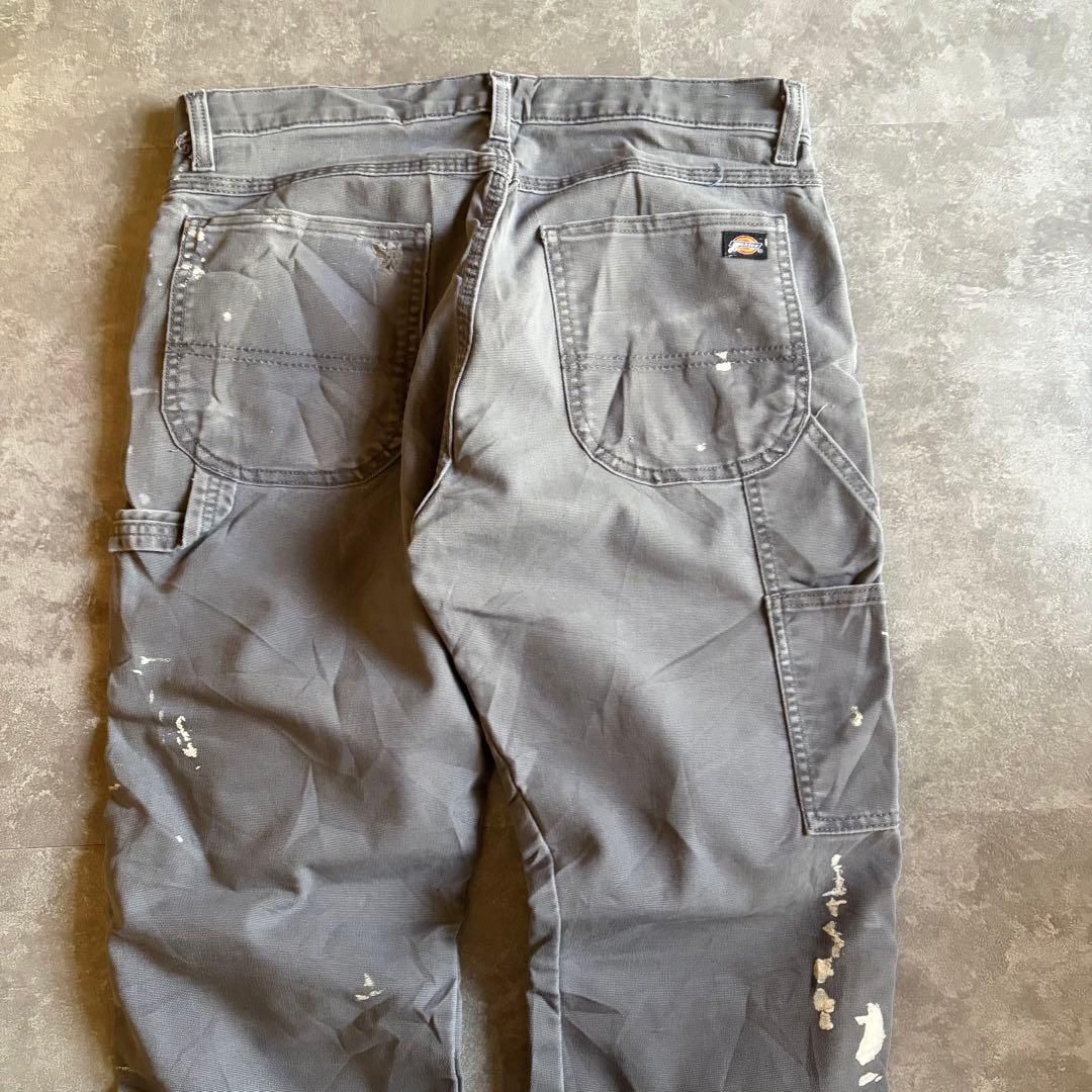 Dickies ペインターパンツ グレー W32 L30 ペンキ ワークパンツ