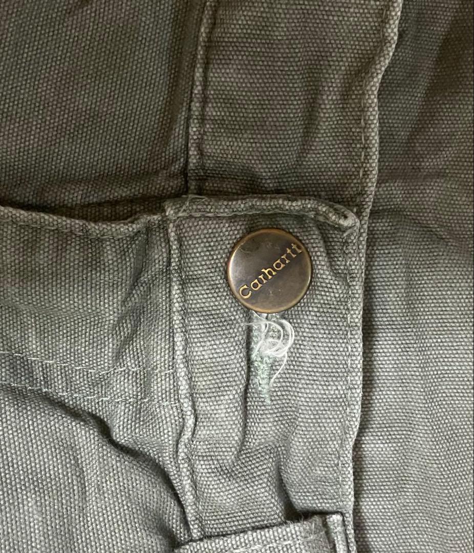 バ*中様 carhartt ダック ペインターパンツ ルーズフィット　モスグリー