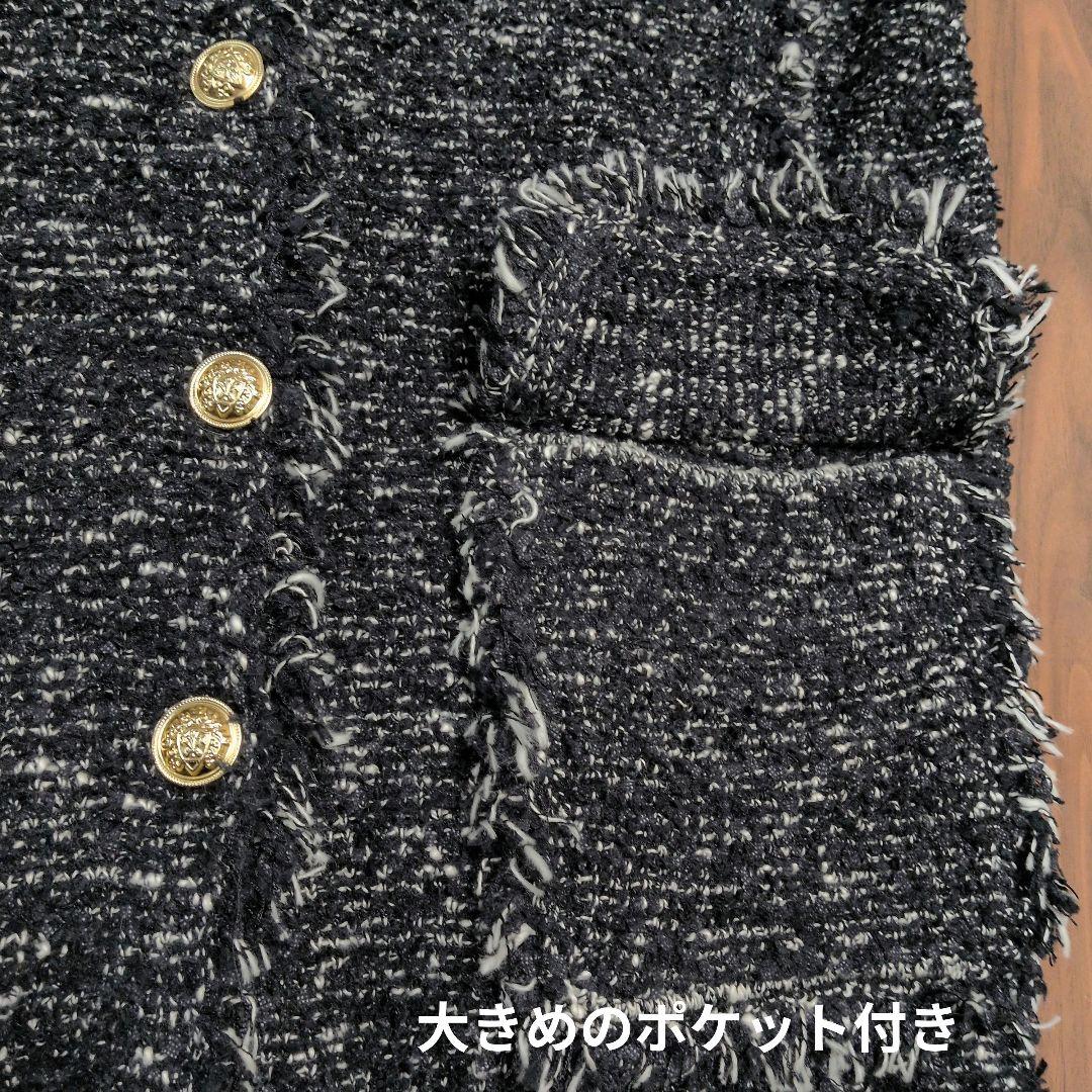 新品 GALLARDAGALANTE ガリャルダガランテ 黒 ツイードジレ
