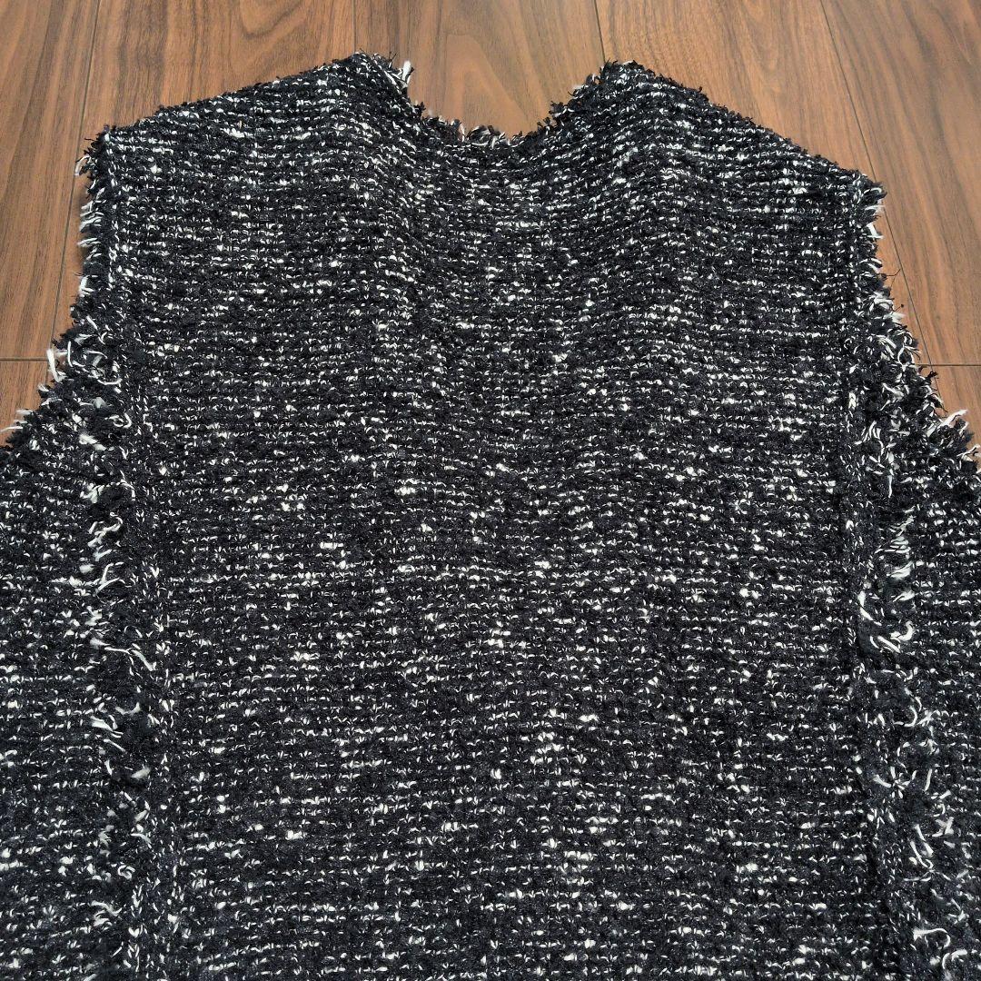 新品 GALLARDAGALANTE ガリャルダガランテ 黒 ツイードジレ