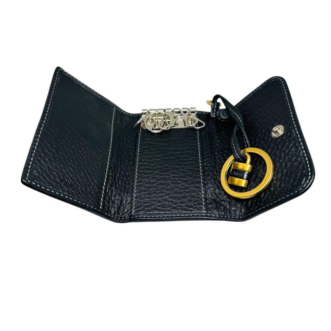 Chloé クロエ パディントン レザー6連キーケース 黒 ブラック 箱付き