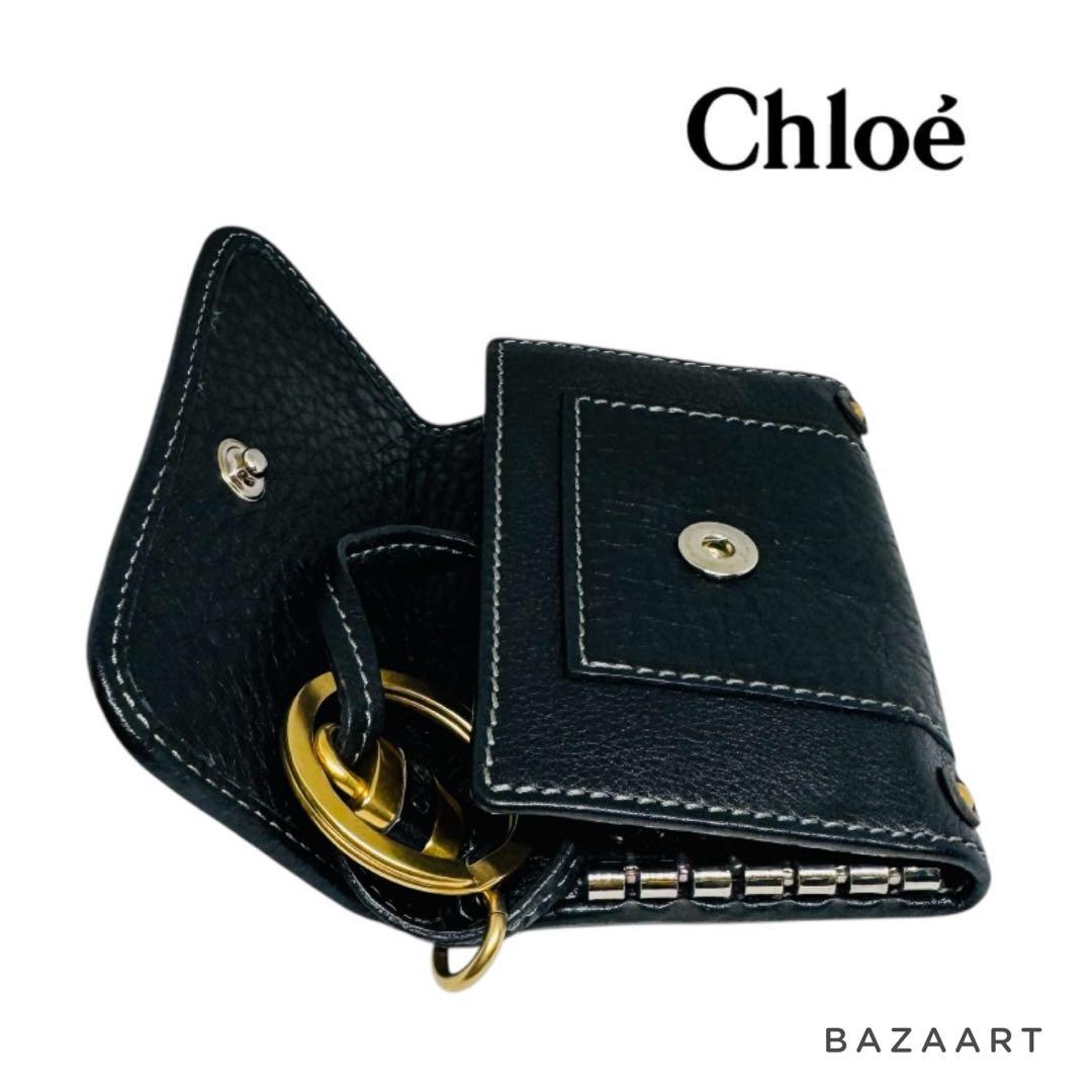 Chloé クロエ パディントン レザー6連キーケース 黒 ブラック 箱付き