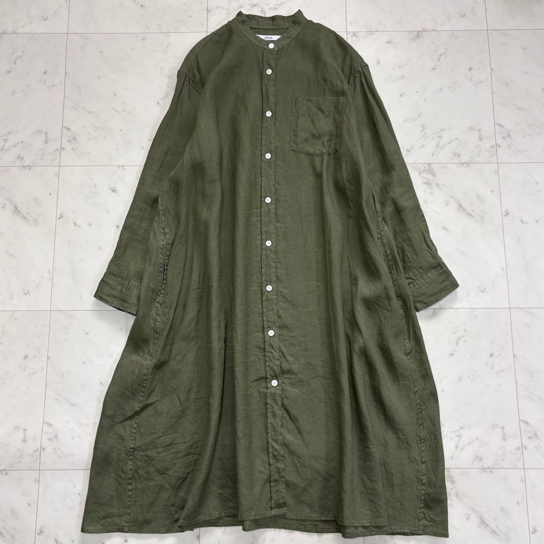 美品♪レリューム　ノルマンディーリネンフレアワンピース　ゆったり　麻100%