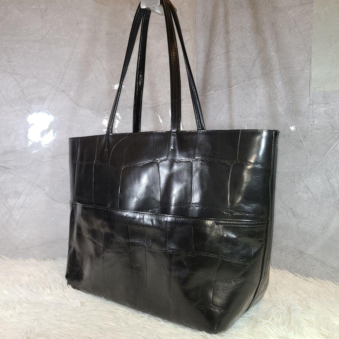 【aniary】クロコ型押し　ショルダー／トートバッグ ビジネスバッグ 肩掛け