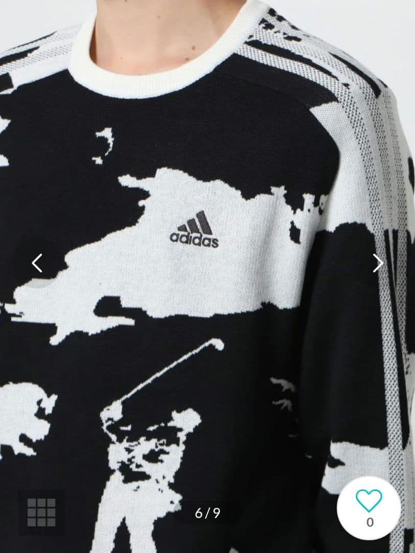 adidas♡ゴルフ柄がお洒落♡ニット♡L〜　ゴルフ/スポーツ