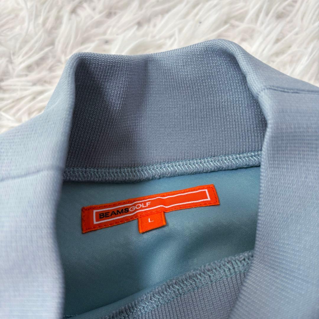 新作 ビームスゴルフ スウェット ハイネック 水色 ゴルフウェア ブルゾン