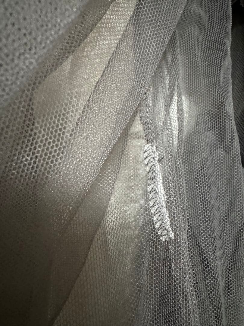 ANDRESD decorative tulle tops チャコール