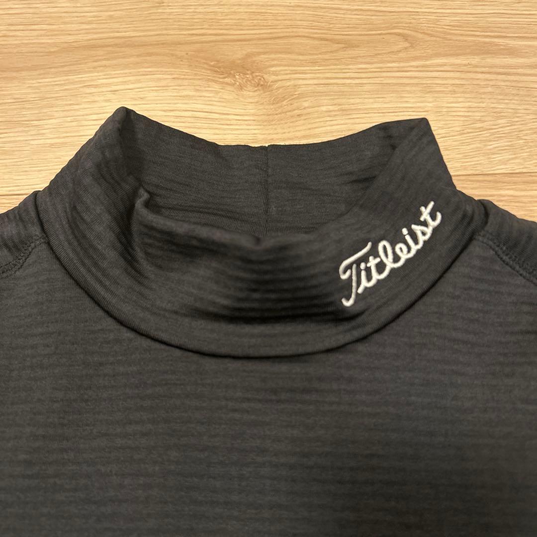 タイトリスト ゴルフウェア モックネック 長袖 裏起毛