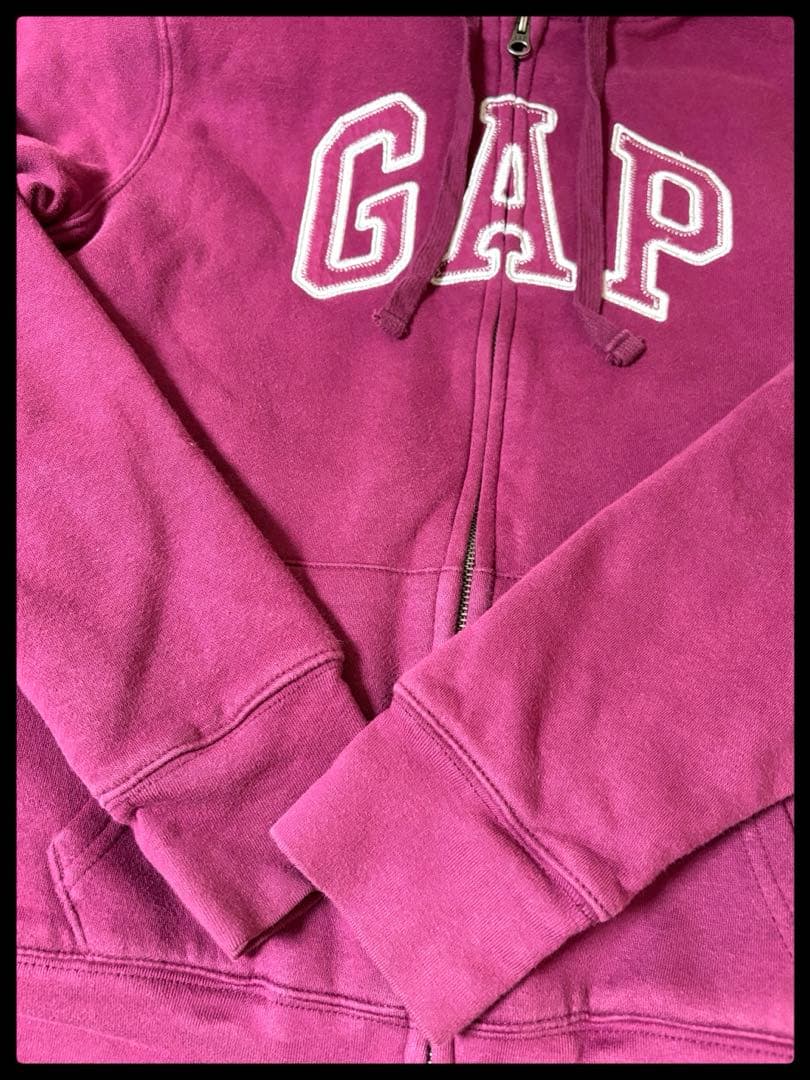 amcco♡【Gap ギャップ】バーガンディ♡裏ボアジップアップパーカー♡