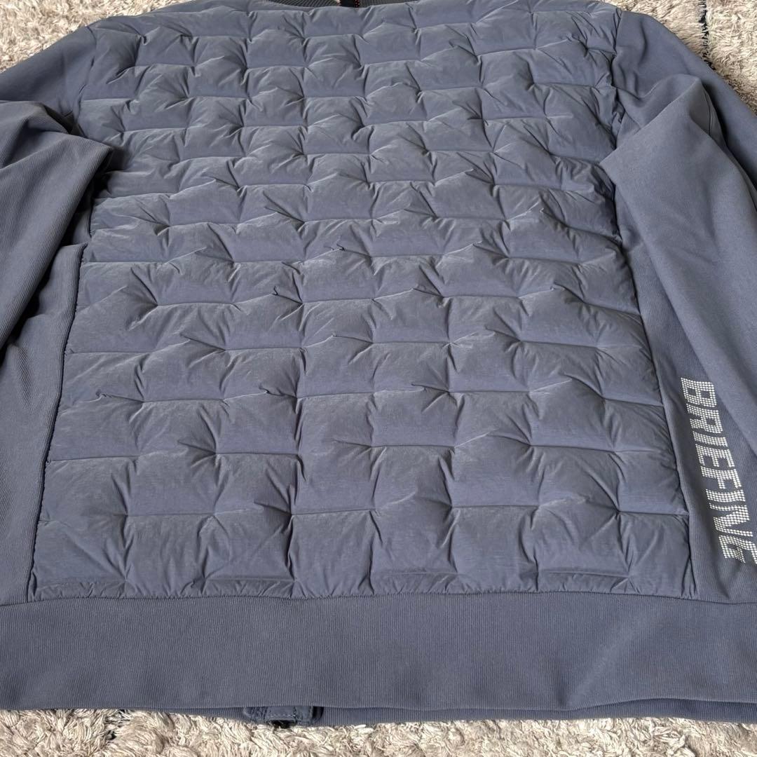 【美品✨】ブリーフィング　ダウンジャケット　切替　ロゴ　近年モデル　M ブルー