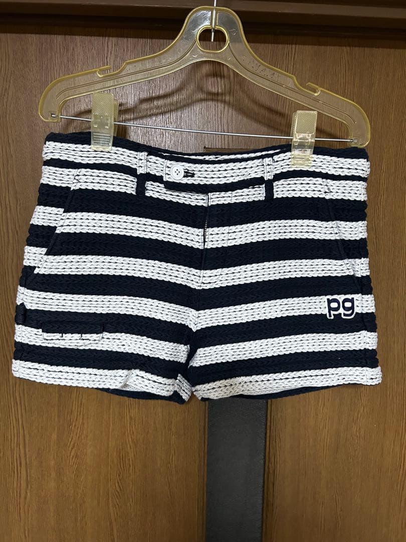 PEARLY GATES ストライプショートパンツ
