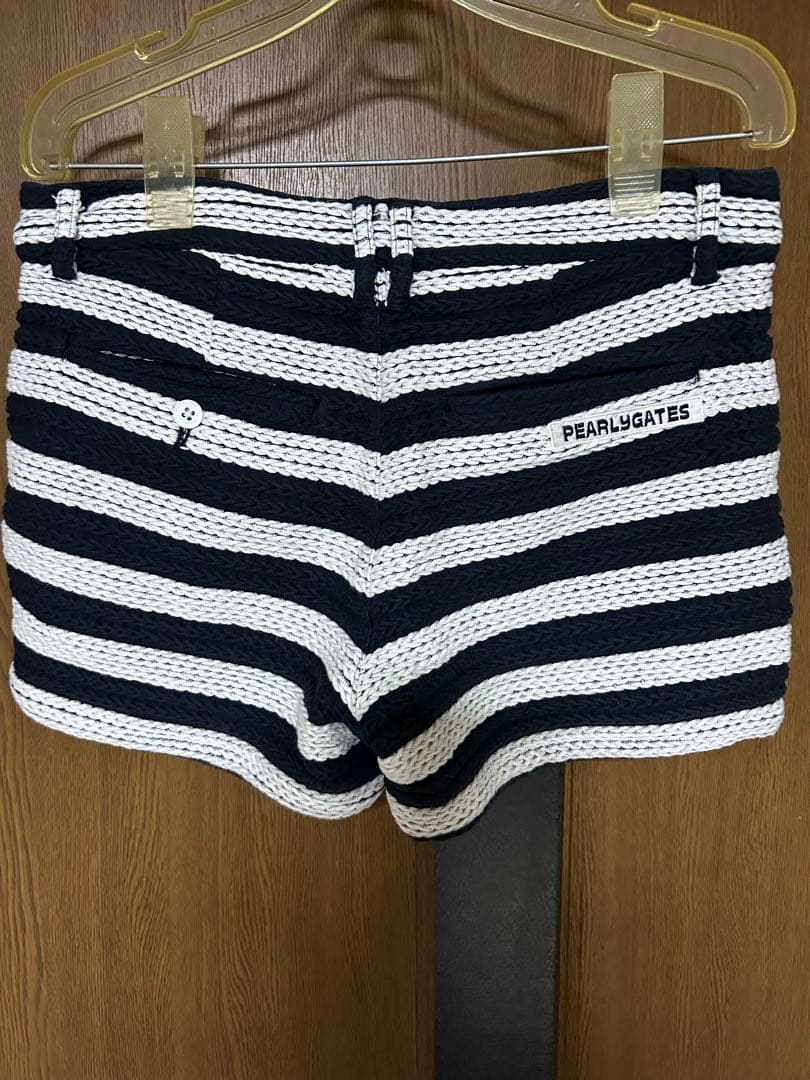 PEARLY GATES ストライプショートパンツ