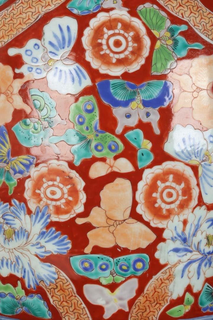 古伊万里【蔵春亭西畝】色絵金彩武士紋広口花瓶 飾壺 高さ68cm 古美術 骨董品