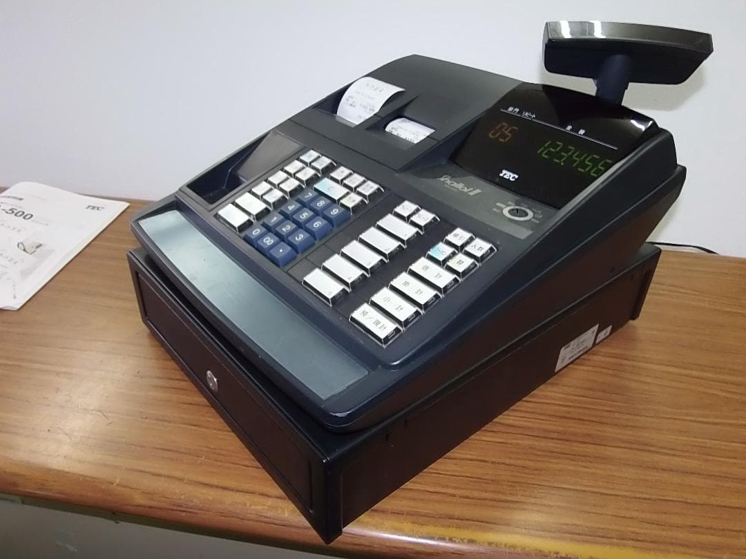 店名設定無料東芝テック MA-500 5部門 レジスター 人気の黒 250808