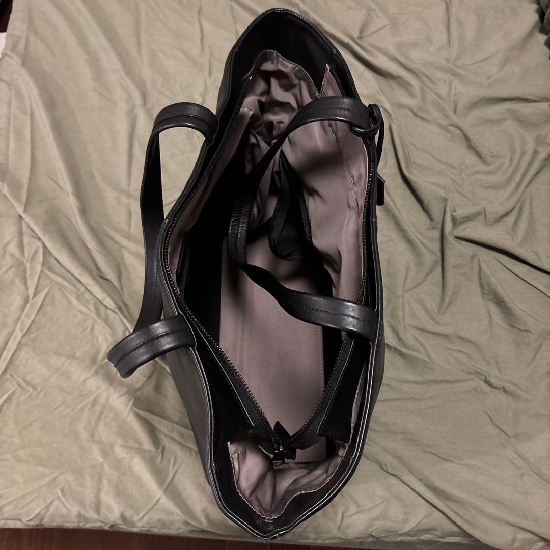 ユナイテッドアローズ グリーンレーベルリラクシング レザー トートバッグ黒