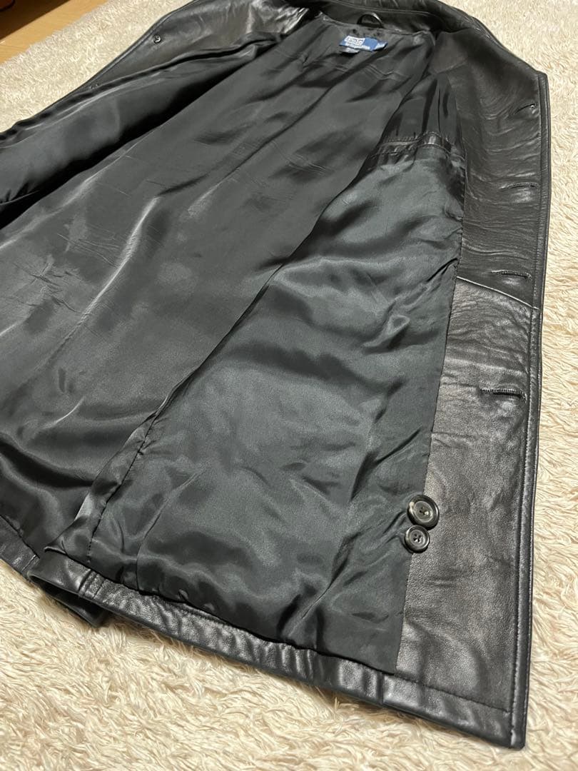 Polo by Ralph Lauren ブラックレザー カーコート XXL
