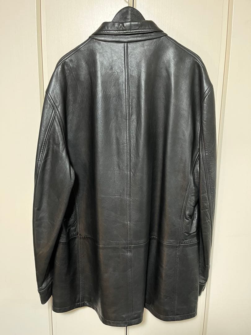 Polo by Ralph Lauren ブラックレザー カーコート XXL