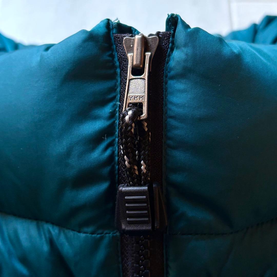 【良カラー】 ムーンストーン ジップアップダウンベスト ピーコックグリーン M