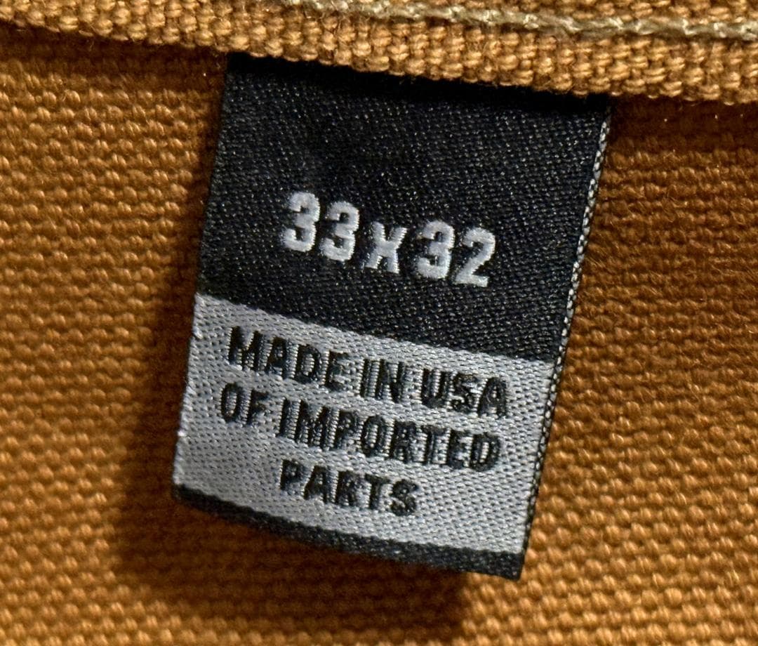 新品 カーハート 米国製 B01フィルムダック ダブルニー パンツ W33L32