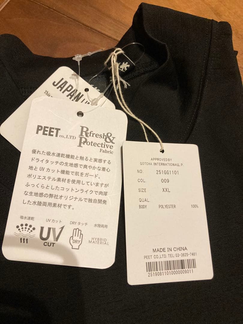 新品タグ付きガッチャゴルフモックネックシャツ ブラック