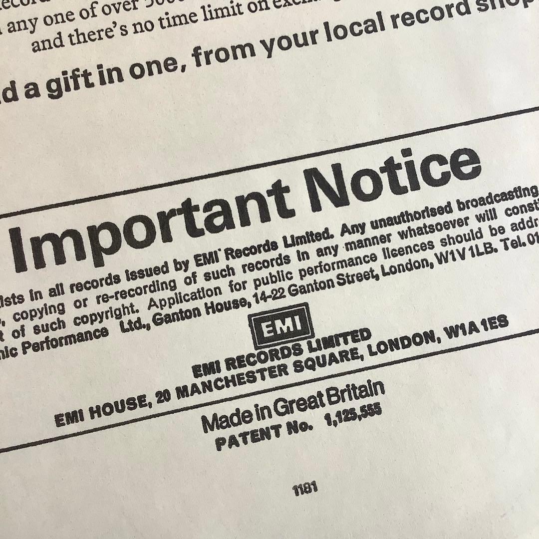 レア!レコード新品同様!1977年 UK盤 オリジナル パーロフォン ビートルズ