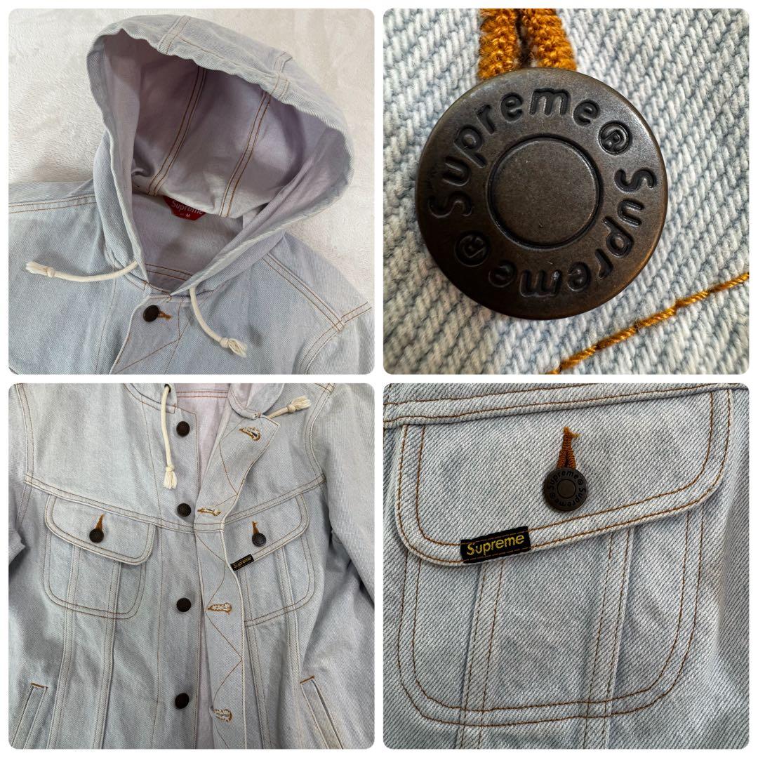 【美品】　シュプリーム　ジージャン　デニム　ジャケット　フード　M