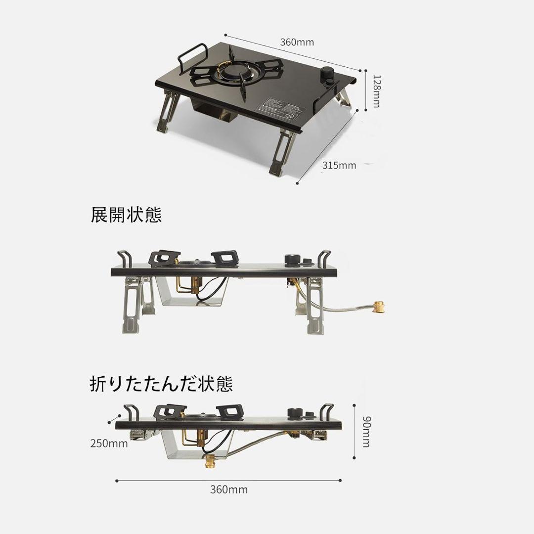 ✨️キャンプに✨️折りたたみ式キャンプストーブ 4000W/4500W シルバー