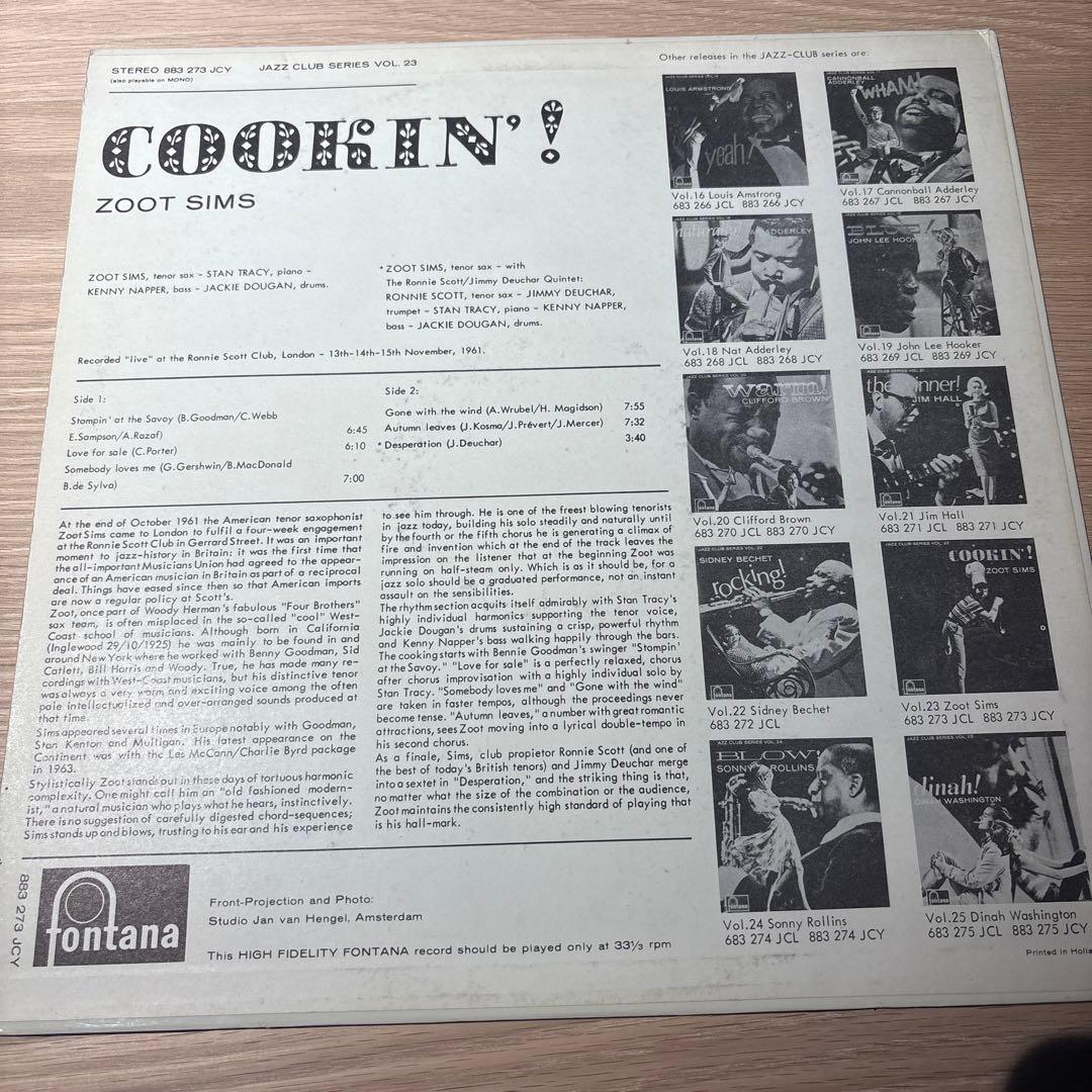 [レコード 蘭オリジナルステレオ] zoot sims cookin' LP
