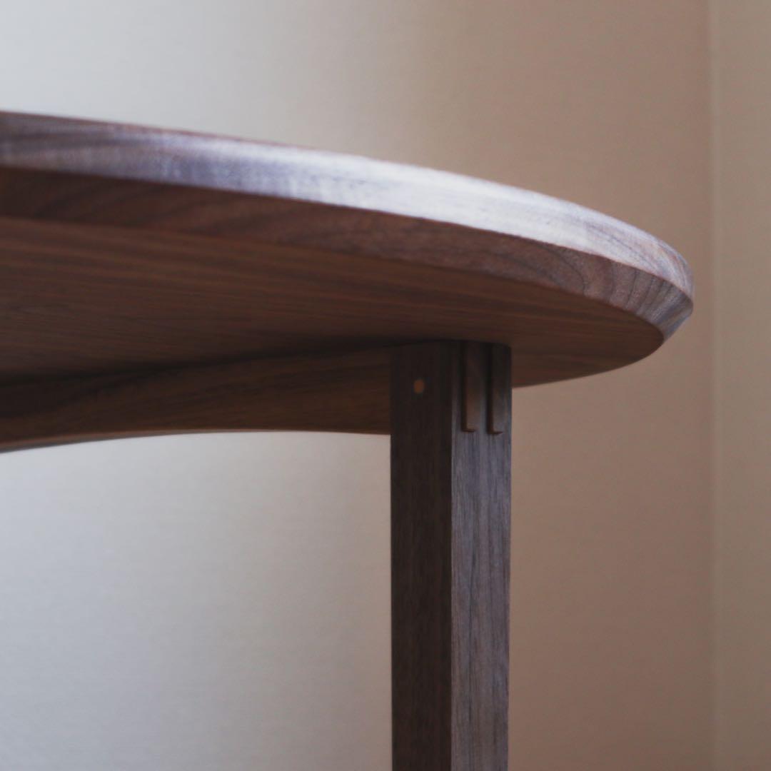 ウォールナットのちゃぶ台 丸テーブル　無垢材