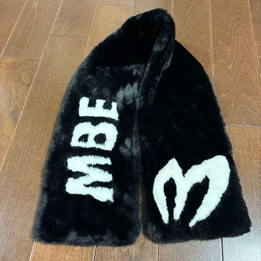 マスターバニーフェイクファーマフラーブラック