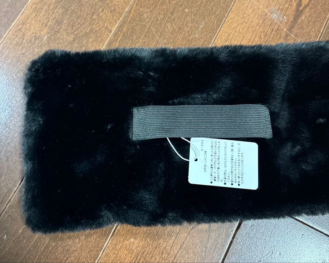 マスターバニーフェイクファーマフラーブラック