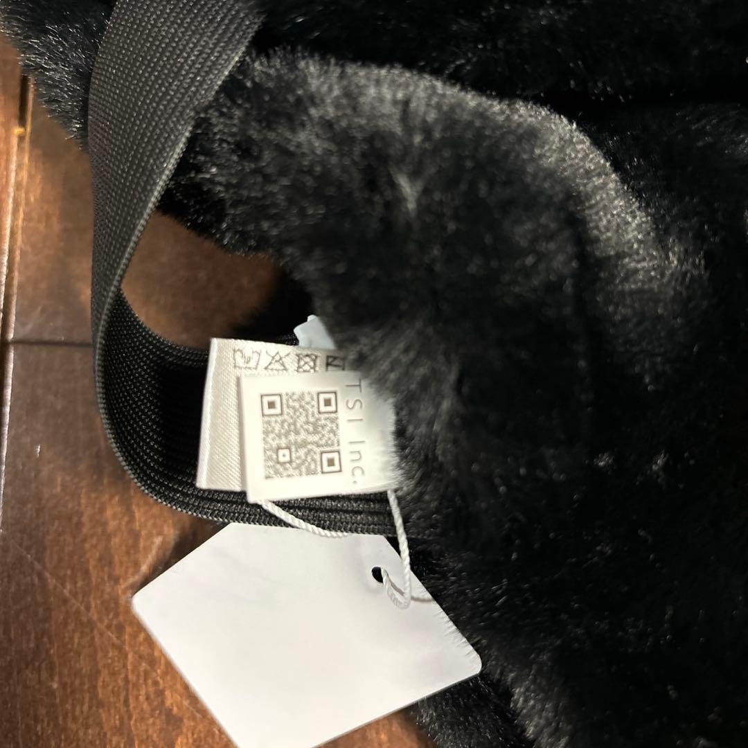 マスターバニーフェイクファーマフラーブラック