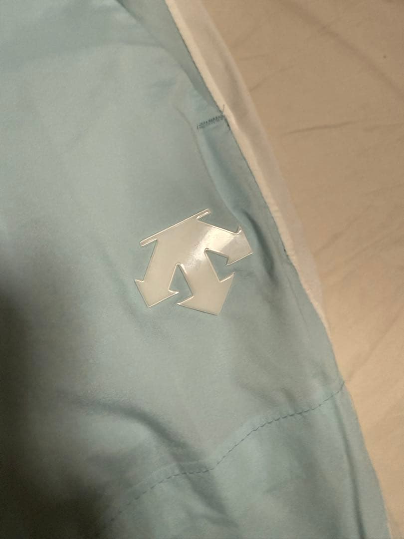 デサントゴルフ　レインウェア　上下セット　レディース　M ライトブルー　巾着袋付