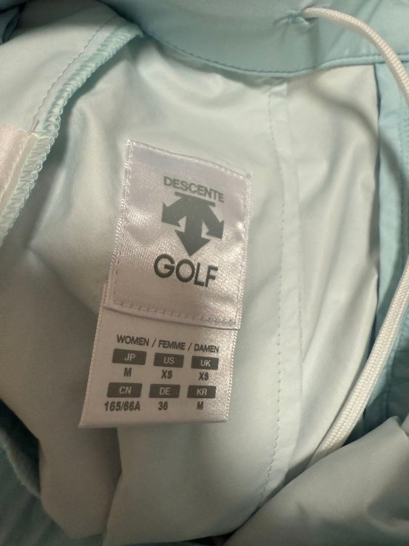 デサントゴルフ　レインウェア　上下セット　レディース　M ライトブルー　巾着袋付