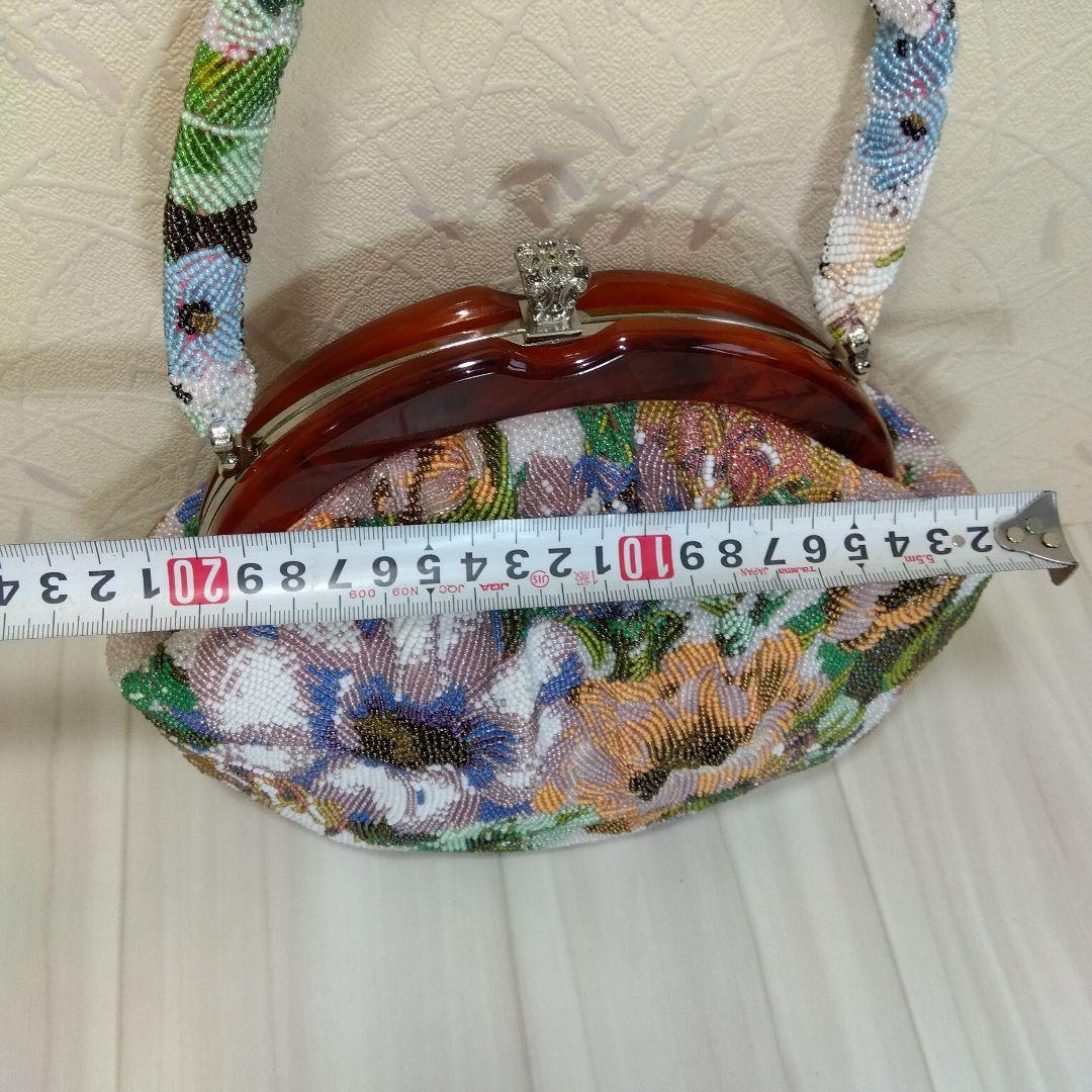 花柄ビーズ刺繍 和装バッグ