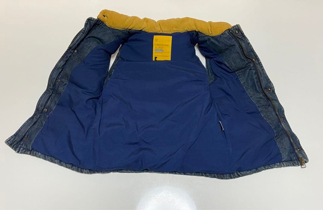 FOB FACTORY　デニム　ダウン　ベスト　F2224