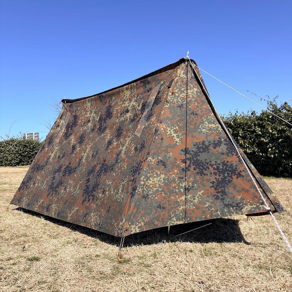 【希少】ドイツ軍 軍幕 パップテント ファスナー加工済み 2枚セット