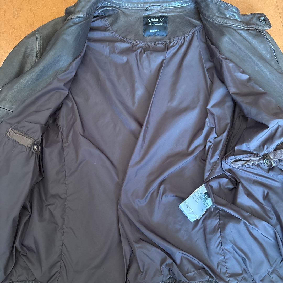 ニ*ク様 EMMETI JURI 別注 ヴィンテージ加工 ライダース エンメティ