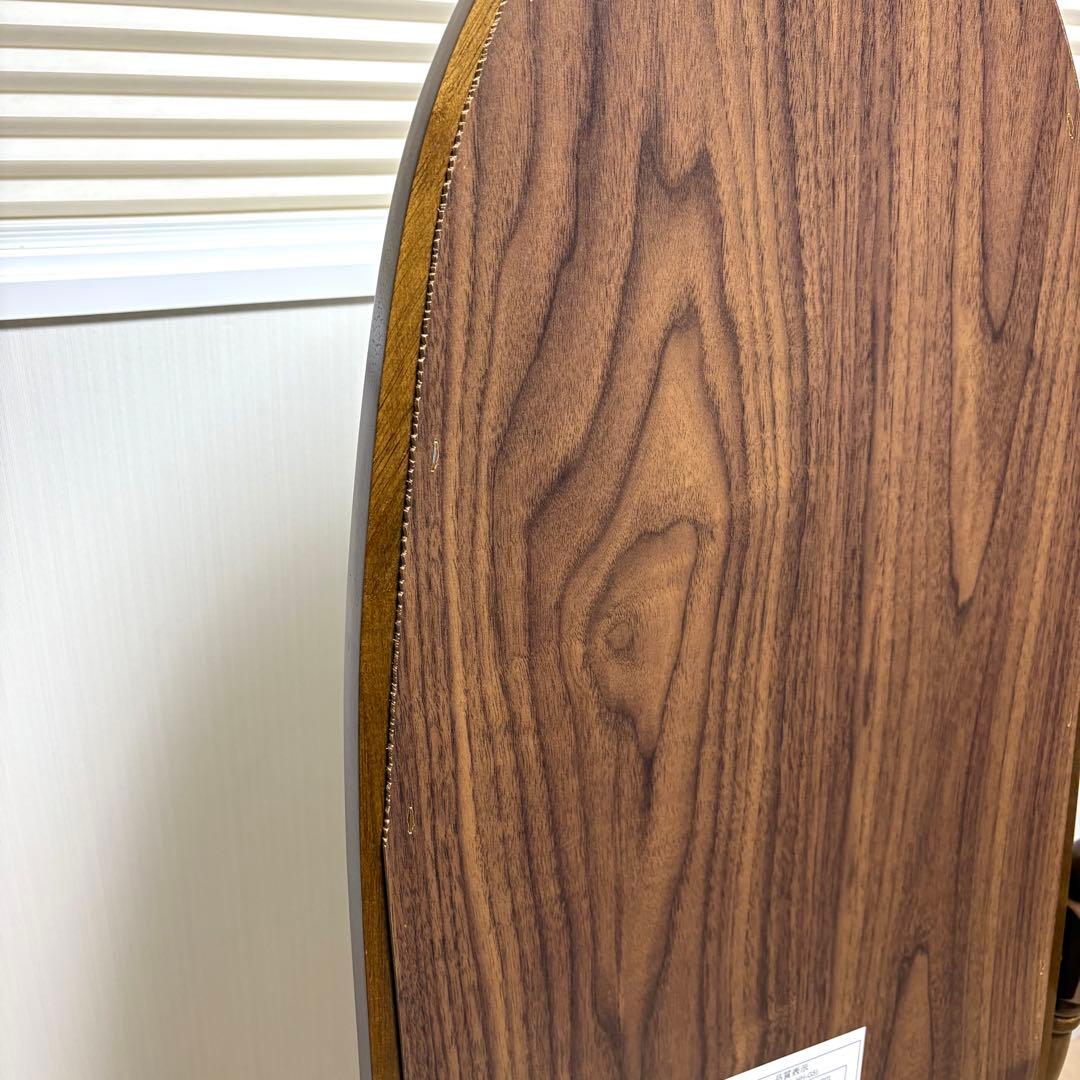 【美品】不二貿易 スタンドミラー 姿見 オーバル型 木製フレーム アンティーク調