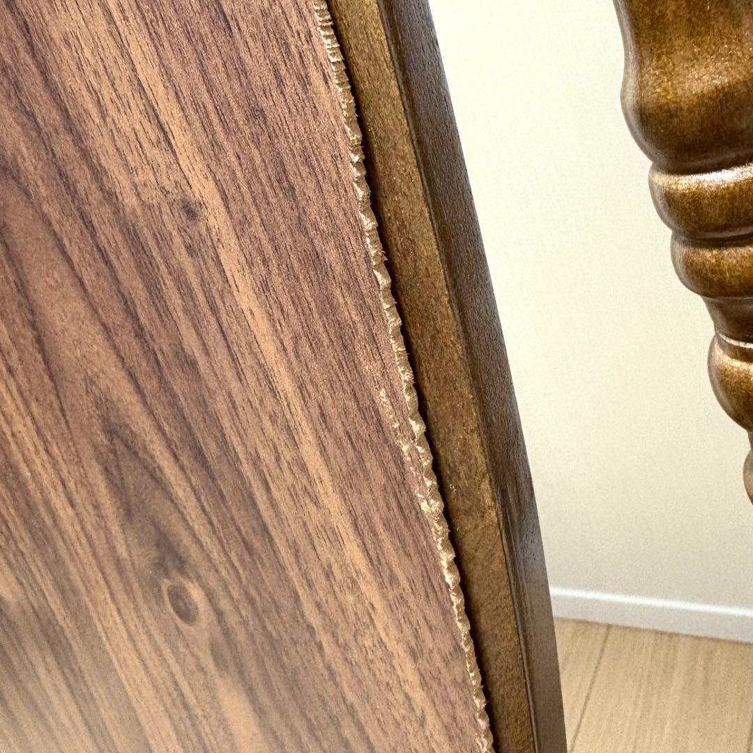 【美品】不二貿易 スタンドミラー 姿見 オーバル型 木製フレーム アンティーク調