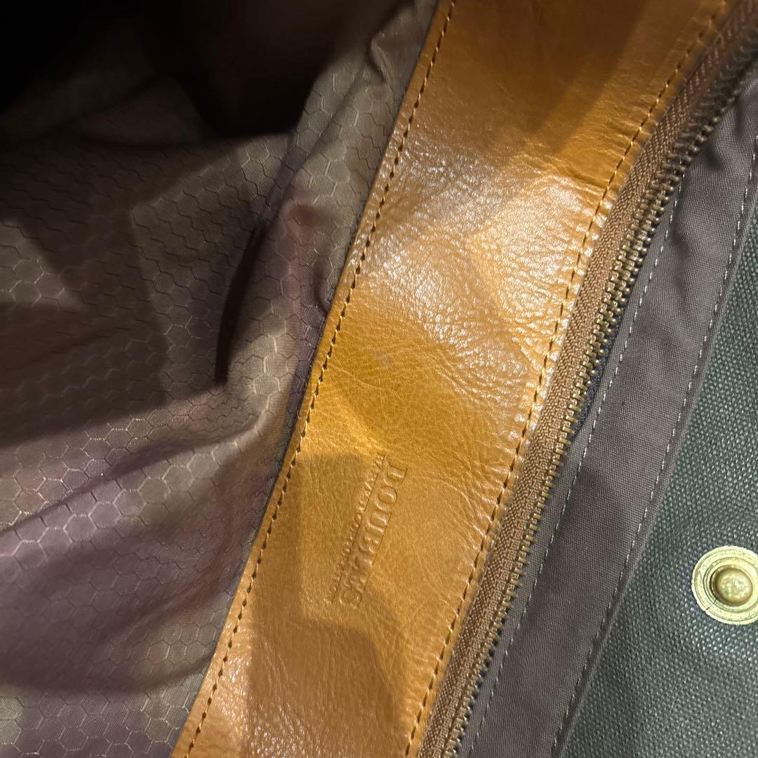 DOUBLESダブルス 帆布キャンパス×レザー 本革 2way ショルダーバッグ