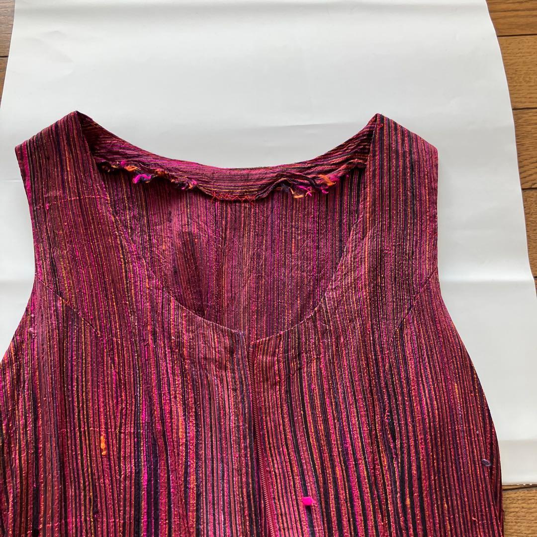 フォークダンス　2点セット　赤紫 プリーツ Aラインドレス　ブラウス