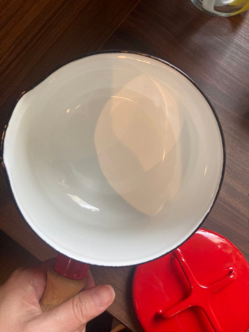 DANSK ダンスク　ホーロー 片手鍋　コベンスタイル 赤　蓋つき