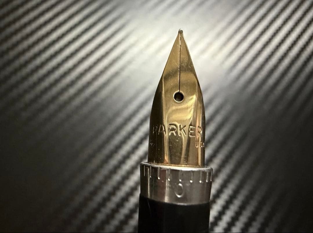 美品 パーカー フラットトップ 75 万年筆 シズレ F スターリングシルバー