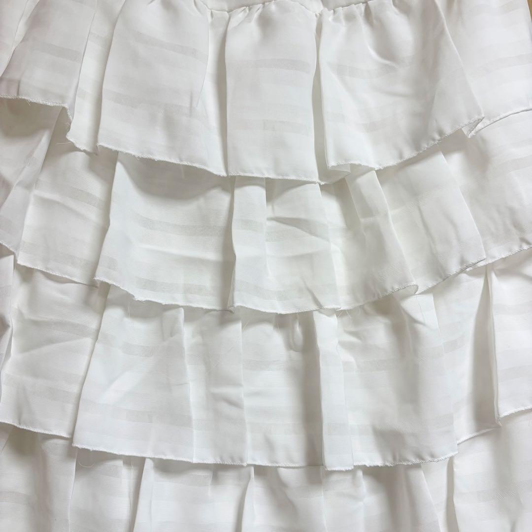 ベリーダンス 25ヤード重ね用 6層シフォン 白 美品