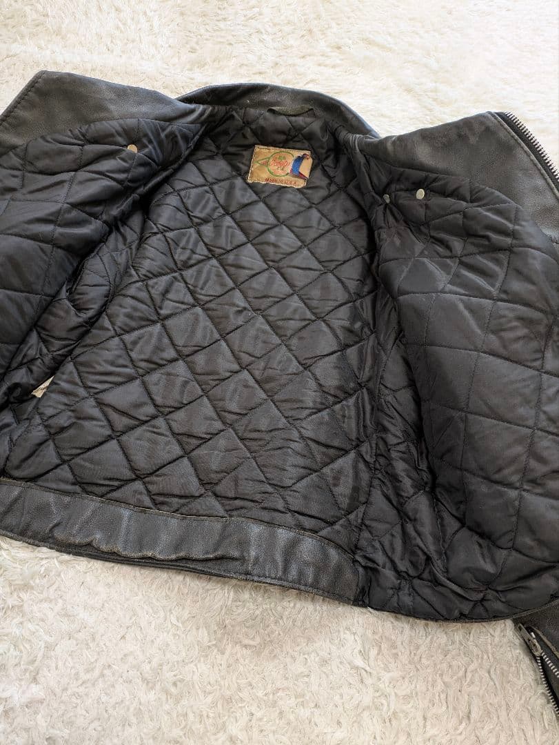 【希少】スクーター レザージャケット XL アメリカ製 80's ヴィンテージ