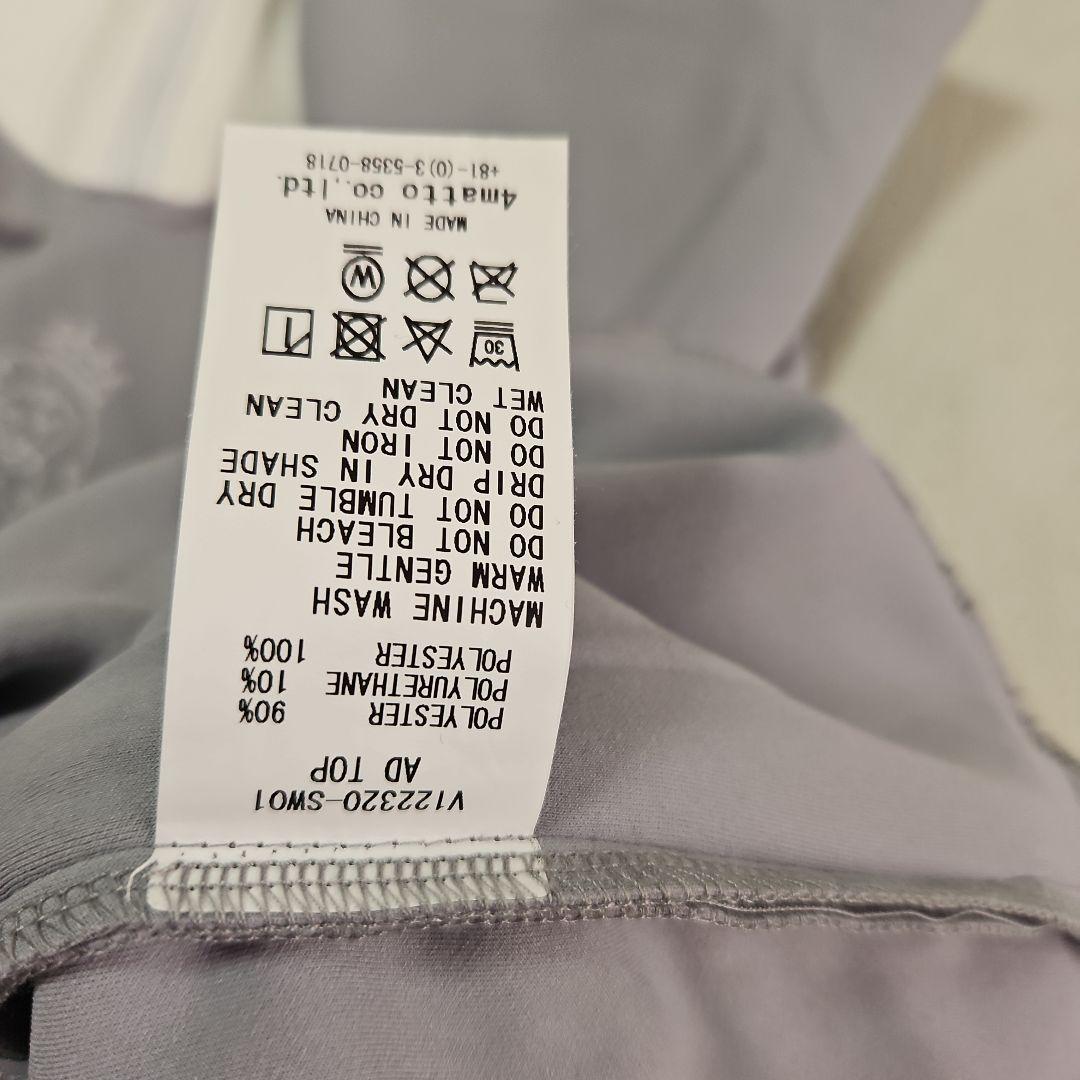 V12 グレー ハーフジップモックネック2