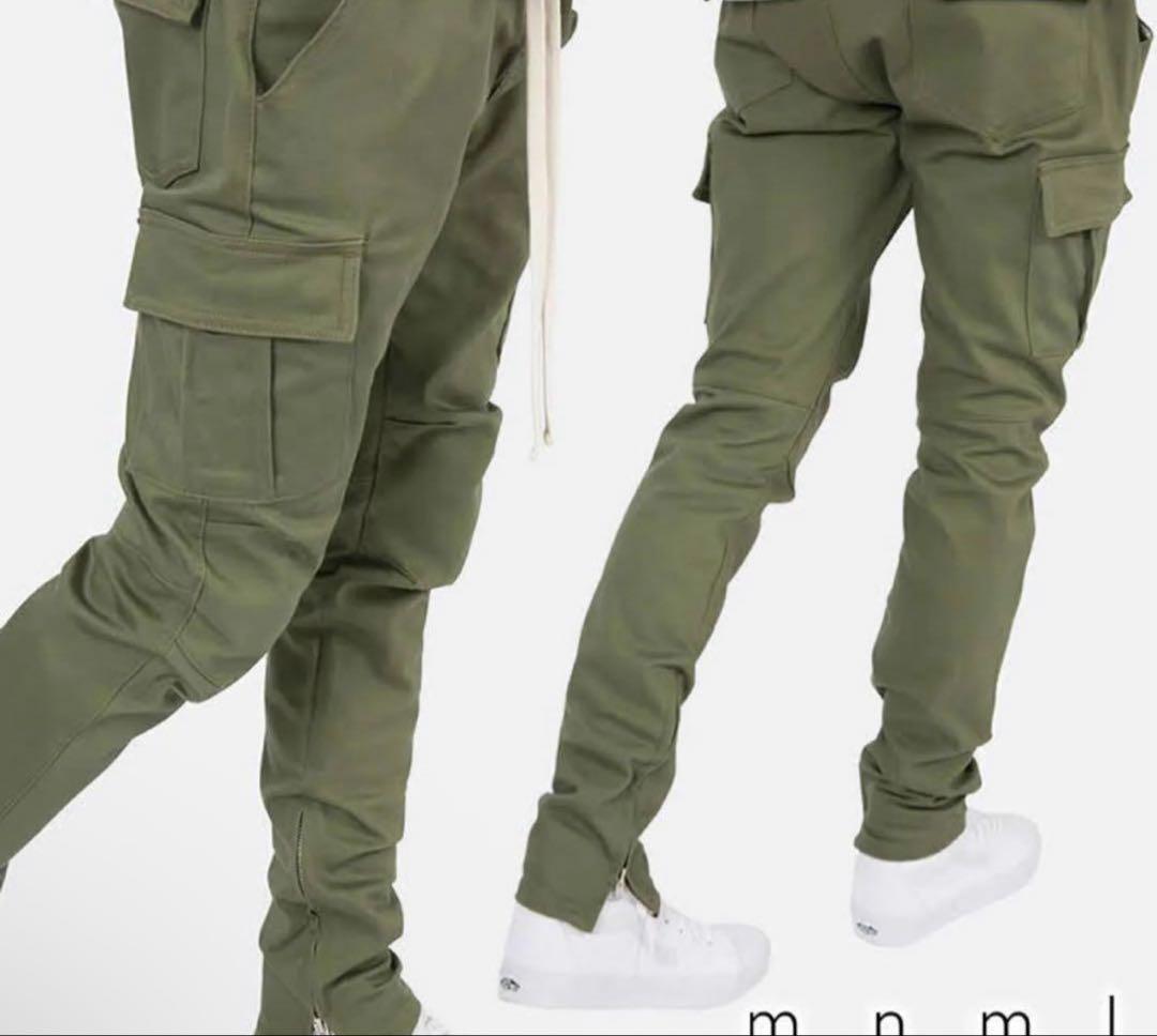 mnml カーゴパンツ オリーブ　M